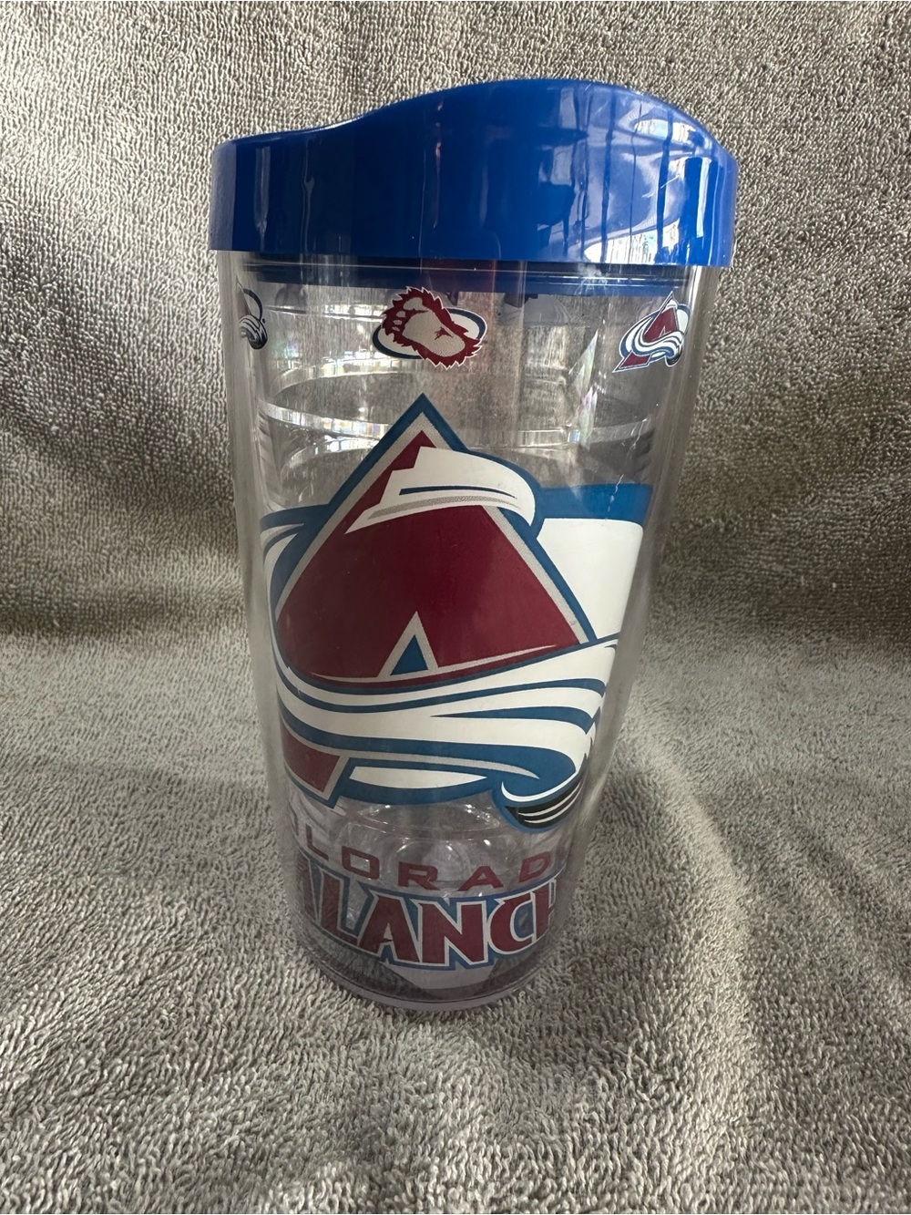 Colorado Avalanche Tumbler with Blue Lid